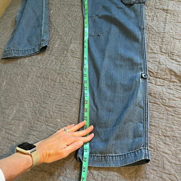 Juicy couture cargo relaxed soft denim pants drawstring waist size 32/large - Picture 9 of 11